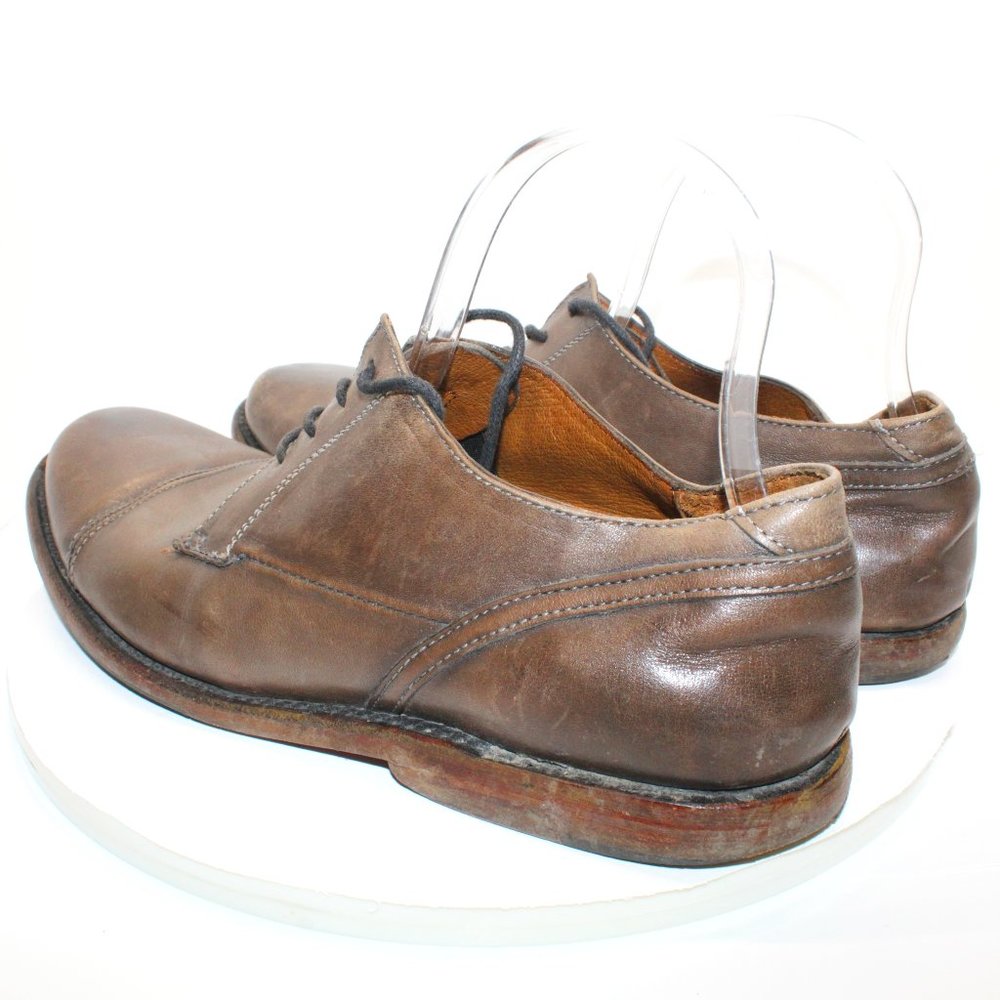 Sutro San Francisco Mens Sz 9D Larkin Brown Distressed Leather Oxford Shoes - Picture 6 of 14